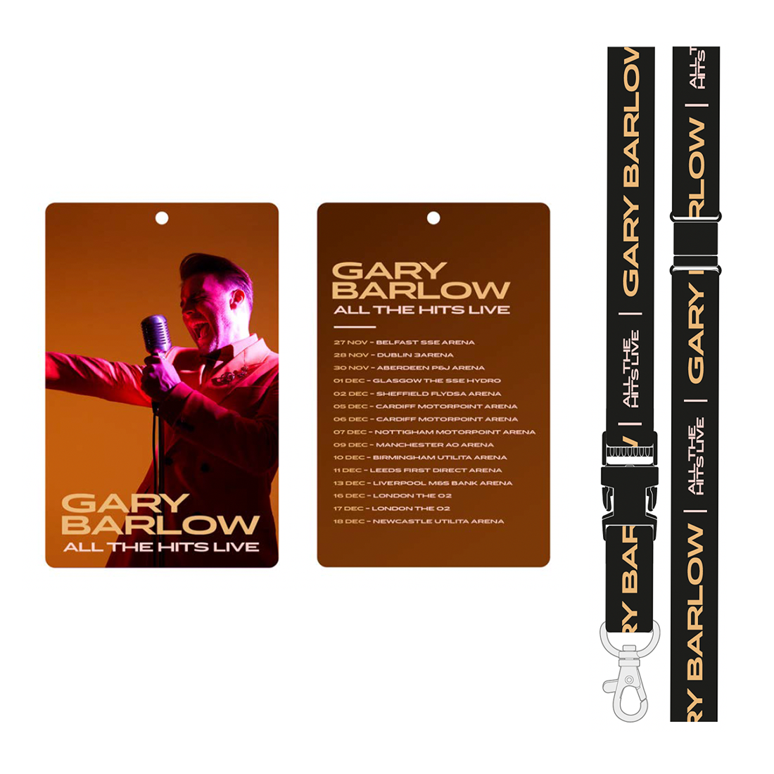 Gary Barlow - All The Hits Lanyard and Laminate